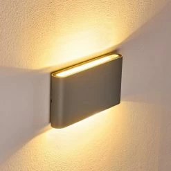 Hofstein Tinglev Wandleuchte LED Grau, 2-flammig -Wandleuchten Verkaufsgeschäft tinglev wandleuchte h3304273 do1 3