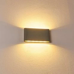 Hofstein Tinglev Wandleuchte LED Grau, 2-flammig -Wandleuchten Verkaufsgeschäft tinglev wandleuchte h3304273 do1 6