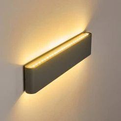 Hofstein Tinglev Wandleuchte LED Grau, 2-flammig -Wandleuchten Verkaufsgeschäft tinglev wandleuchte h3307977 3