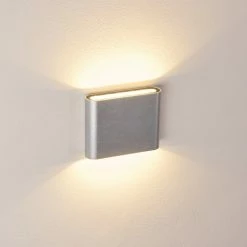 Hofstein Tinglev Wandleuchte LED Silber, 2-flammig -Wandleuchten Verkaufsgeschäft tinglev wandleuchte h3370889 3