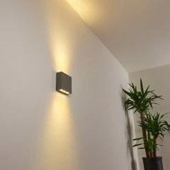 Hofstein Tinglev Wandleuchte LED Grau, 1-flammig -Wandleuchten Verkaufsgeschäft tinglev wandleuchte h3372654 9