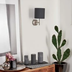 Hofstein Tise Wandleuchte Nickel-Matt, 1-flammig -Wandleuchten Verkaufsgeschäft tise wandleuchte h3575840 11