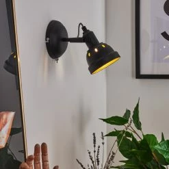 Hofstein Tita Wandleuchte Chrom, Schwarz, 1-flammig -Wandleuchten Verkaufsgeschäft tita wandleuchte h3017487 10