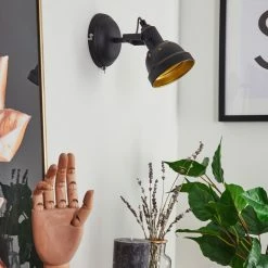 Hofstein Tita Wandleuchte Chrom, Schwarz, 1-flammig -Wandleuchten Verkaufsgeschäft tita wandleuchte h3017487 11