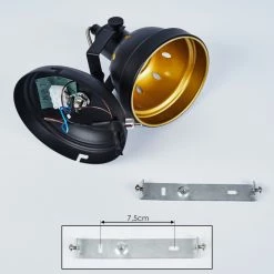 Hofstein Tita Wandleuchte Chrom, Schwarz, 1-flammig -Wandleuchten Verkaufsgeschäft tita wandleuchte h3017487 4