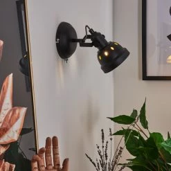 Hofstein Tita Wandleuchte Chrom, Schwarz, 1-flammig -Wandleuchten Verkaufsgeschäft tita wandleuchte h3017487 8