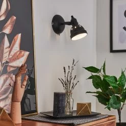 Hofstein Tita Wandleuchte Chrom, Schwarz, 1-flammig -Wandleuchten Verkaufsgeschäft tita wandleuchte h3017524 10