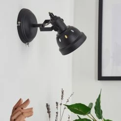 Hofstein Tita Wandleuchte Chrom, Schwarz, 1-flammig -Wandleuchten Verkaufsgeschäft tita wandleuchte h3017524 11