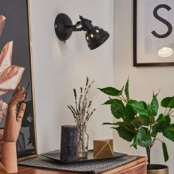 Hofstein Tita Wandleuchte Chrom, Schwarz, 1-flammig -Wandleuchten Verkaufsgeschäft tita wandleuchte h3017524 6