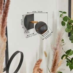 Hofstein Tome Wandleuchte LED Messing, Schwarz, 1-flammig -Wandleuchten Verkaufsgeschäft tome wandleuchte h3609798 3