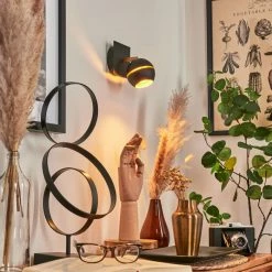 Hofstein Tome Wandleuchte LED Messing, Schwarz, 1-flammig -Wandleuchten Verkaufsgeschäft tome wandleuchte h3609798 9