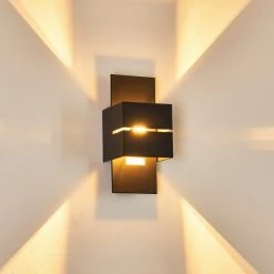 Hofstein Tora Wandleuchte Schwarz, 1-flammig -Wandleuchten Verkaufsgeschäft tora wandleuchte h3013243 do4 7