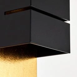 Hofstein Tora Wandleuchte Schwarz-Gold, 1-flammig -Wandleuchten Verkaufsgeschäft tora wandleuchte h3013250 do4 10