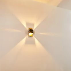 Hofstein Tora Wandleuchte Schwarz-Gold, 1-flammig -Wandleuchten Verkaufsgeschäft tora wandleuchte h3013250 do4 17