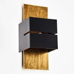Hofstein Tora Wandleuchte Schwarz-Gold, 1-flammig -Wandleuchten Verkaufsgeschäft tora wandleuchte h3013250 do4 23