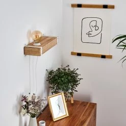 Hofstein Torrevieja Wandleuchte Weiß, Holz hell, 1-flammig -Wandleuchten Verkaufsgeschäft torrevieja wandleuchte h3369142 13