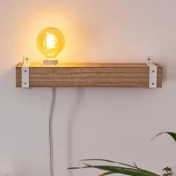 Hofstein Torrevieja Wandleuchte Weiß, Holz hell, 1-flammig -Wandleuchten Verkaufsgeschäft torrevieja wandleuchte h3369142 2