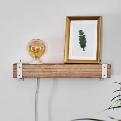 Hofstein Torrevieja Wandleuchte Weiß, Holz hell, 1-flammig -Wandleuchten Verkaufsgeschäft torrevieja wandleuchte h3369142 4