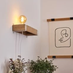 Hofstein Torrevieja Wandleuchte Weiß, Holz hell, 1-flammig -Wandleuchten Verkaufsgeschäft torrevieja wandleuchte h3369142 6