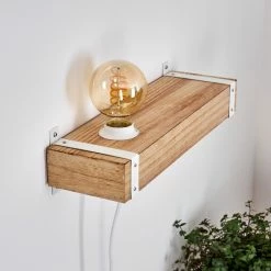 Hofstein Torrevieja Wandleuchte Weiß, Holz hell, 1-flammig -Wandleuchten Verkaufsgeschäft torrevieja wandleuchte h3369142 8