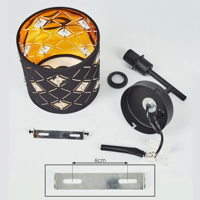 Hofstein Trasancos Wandleuchte Schwarz, 1-flammig 5 Hofstein Trasancos Wandleuchte Schwarz, 1-flammig – Bild 5