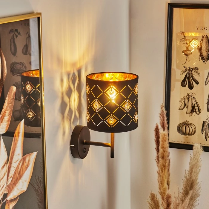 Hofstein Trasancos Wandleuchte Schwarz, 1-flammig 7 Hofstein Trasancos Wandleuchte Schwarz, 1-flammig – Bild 7