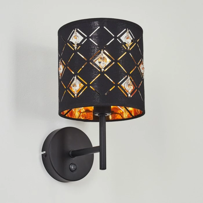 Hofstein Trasancos Wandleuchte Schwarz, 1-flammig 8 Hofstein Trasancos Wandleuchte Schwarz, 1-flammig – Bild 8