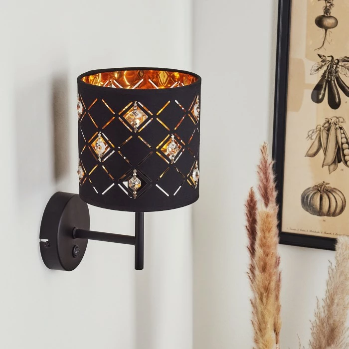 Hofstein Trasancos Wandleuchte Schwarz, 1-flammig 10 Hofstein Trasancos Wandleuchte Schwarz, 1-flammig – Bild 10