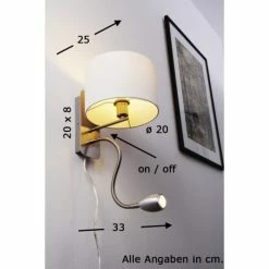 Trio Leuchten HOTEL Wandleuchte LED Nickel-Matt, Chrom, 2-flammig