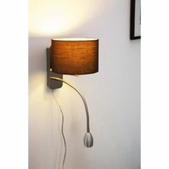 Trio Leuchten HOTEL Wandleuchte LED Nickel-Matt, Chrom, 1-flammig -Wandleuchten Verkaufsgeschäft trio leuchten hotel wandleuchte 271170214 do1 11