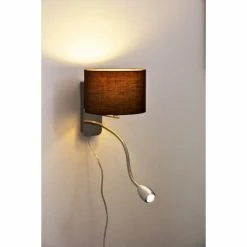 Trio Leuchten HOTEL Wandleuchte LED Nickel-Matt, Chrom, 1-flammig -Wandleuchten Verkaufsgeschäft trio leuchten hotel wandleuchte 271170214 do1 4