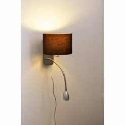 Trio Leuchten HOTEL Wandleuchte LED Nickel-Matt, Chrom, 1-flammig -Wandleuchten Verkaufsgeschäft trio leuchten hotel wandleuchte 271170214 do1 5