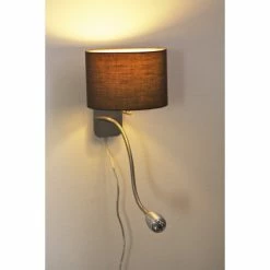 Trio Leuchten HOTEL Wandleuchte LED Nickel-Matt, Chrom, 1-flammig -Wandleuchten Verkaufsgeschäft trio leuchten hotel wandleuchte 271170214 do1 6