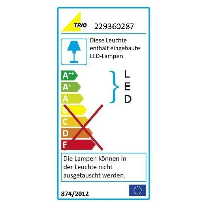 Trio Leuchten THAMES Wandleuchte LED Grau, 2-flammig 8 Trio Leuchten THAMES Wandleuchte LED Grau, 2-flammig – Bild 8