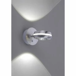 Trio Leuchten VISTA Wandleuchte LED Nickel-Matt, 2-flammig, Fernbedienung, Farbwechsler -Wandleuchten Verkaufsgeschäft trio leuchten vista wandleuchte 255410207 4
