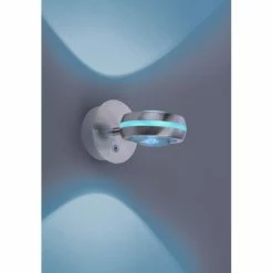 Trio Leuchten VISTA Wandleuchte LED Nickel-Matt, 2-flammig, Fernbedienung, Farbwechsler -Wandleuchten Verkaufsgeschäft trio leuchten vista wandleuchte 255410207 5