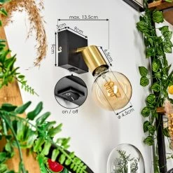 Hofstein Tulla Wandleuchte Schwarz, 1-flammig -Wandleuchten Verkaufsgeschäft tulla wandleuchte h3382431 3