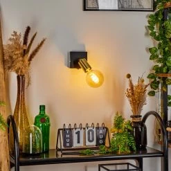 Hofstein Tulla Wandleuchte Schwarz, 1-flammig -Wandleuchten Verkaufsgeschäft tulla wandleuchte h3382431 8