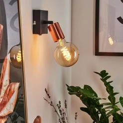 Hofstein Tulla Wandleuchte Schwarz, Kupferfarben, 1-flammig 23 Hofstein Tulla Wandleuchte Schwarz, Kupferfarben, 1-flammig -Wandleuchten Verkaufsgeschäft tulla wandleuchte h3382448 10