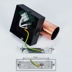 Hofstein Tulla Wandleuchte Schwarz, Kupferfarben, 1-flammig 17 Hofstein Tulla Wandleuchte Schwarz, Kupferfarben, 1-flammig -Wandleuchten Verkaufsgeschäft tulla wandleuchte h3382448 4