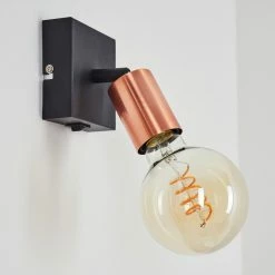 Hofstein Tulla Wandleuchte Schwarz, Kupferfarben, 1-flammig 20 Hofstein Tulla Wandleuchte Schwarz, Kupferfarben, 1-flammig -Wandleuchten Verkaufsgeschäft tulla wandleuchte h3382448 7