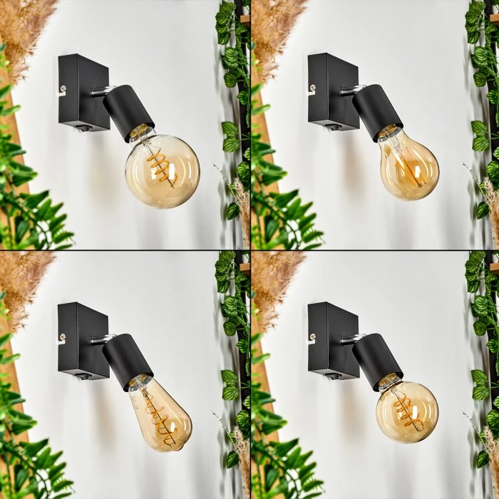 Hofstein Tulla Wandleuchte Schwarz, 1-flammig 2 Hofstein Tulla Wandleuchte Schwarz, 1-flammig – Bild 2