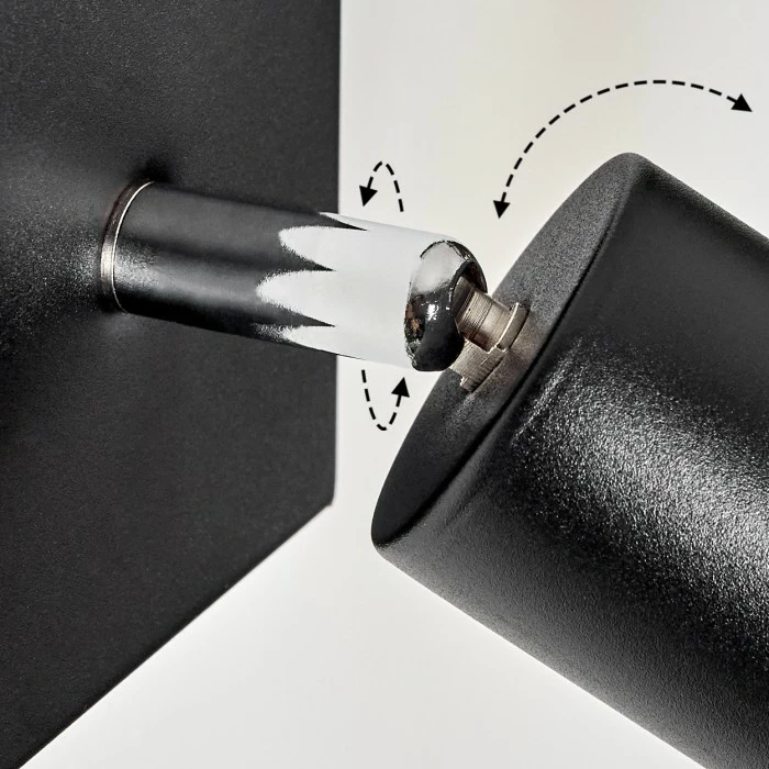 Hofstein Tulla Wandleuchte Schwarz, 1-flammig 3 Hofstein Tulla Wandleuchte Schwarz, 1-flammig – Bild 3