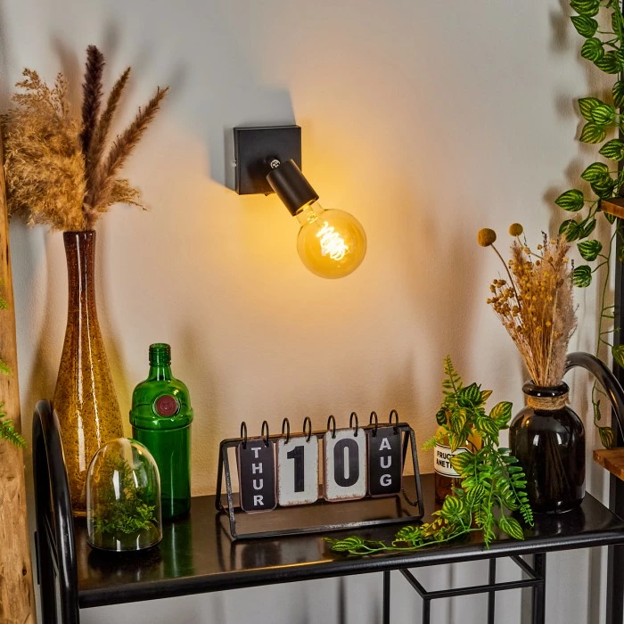 Hofstein Tulla Wandleuchte Schwarz, 1-flammig 9 Hofstein Tulla Wandleuchte Schwarz, 1-flammig – Bild 9