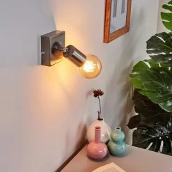 Hofstein Tulla Wandleuchte Nickel-Matt, 1-flammig -Wandleuchten Verkaufsgeschäft tulla wandleuchte h3406700 10