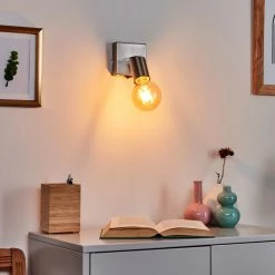 Hofstein Tulla Wandleuchte Nickel-Matt, 1-flammig -Wandleuchten Verkaufsgeschäft tulla wandleuchte h3406700 8