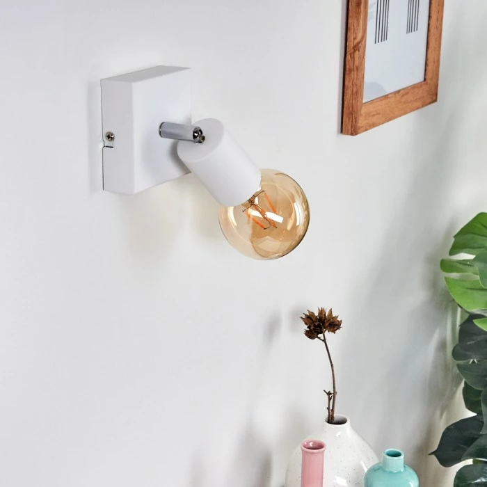 Hofstein Tulla Wandleuchte Weiß, 1-flammig 12 Hofstein Tulla Wandleuchte Weiß, 1-flammig – Bild 12