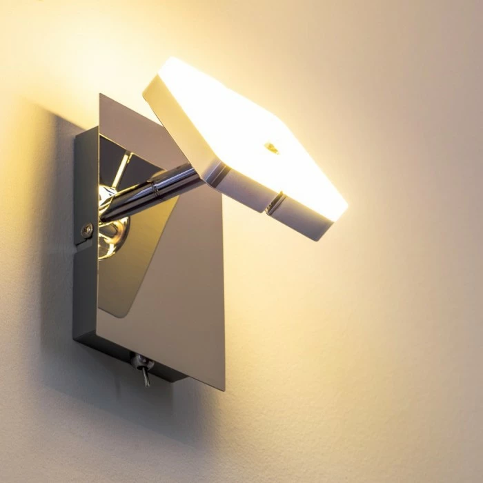 Hofstein Turin Wandspot LED Chrom, 1-flammig 4 Hofstein Turin Wandspot LED Chrom, 1-flammig – Bild 4