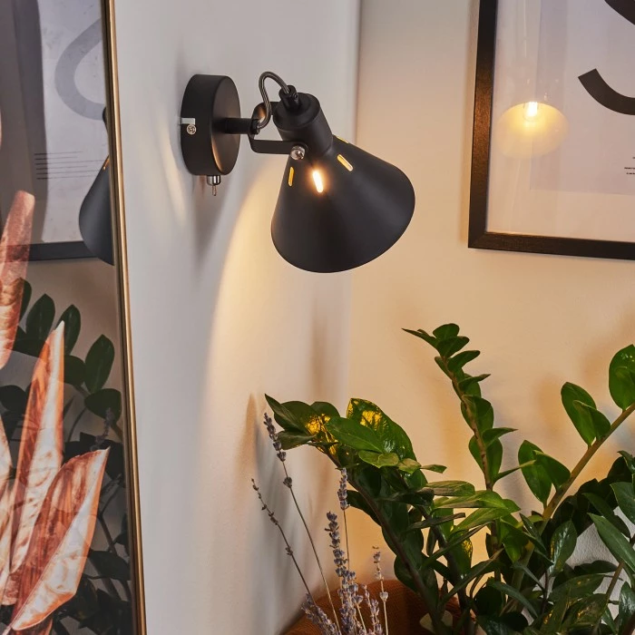 Hofstein Upiano Wandleuchte Chrom, Schwarz, 1-flammig 11 Hofstein Upiano Wandleuchte Chrom, Schwarz, 1-flammig – Bild 11