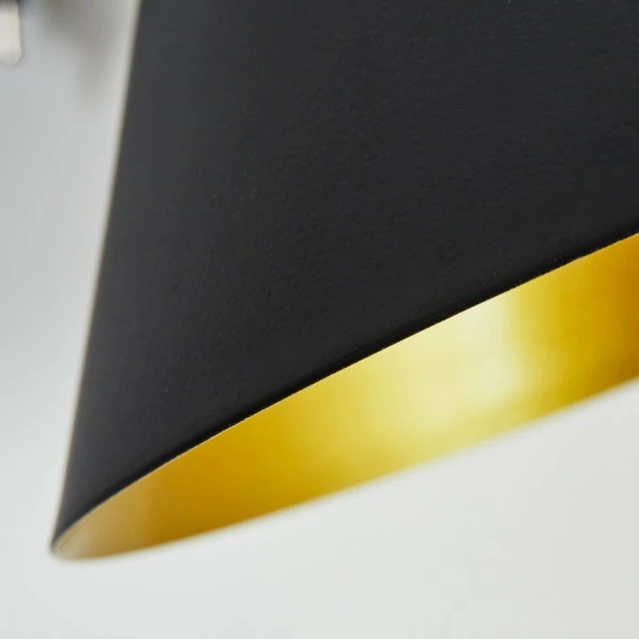 Hofstein Upiano Wandleuchte Chrom, Schwarz, 1-flammig 6 Hofstein Upiano Wandleuchte Chrom, Schwarz, 1-flammig – Bild 6